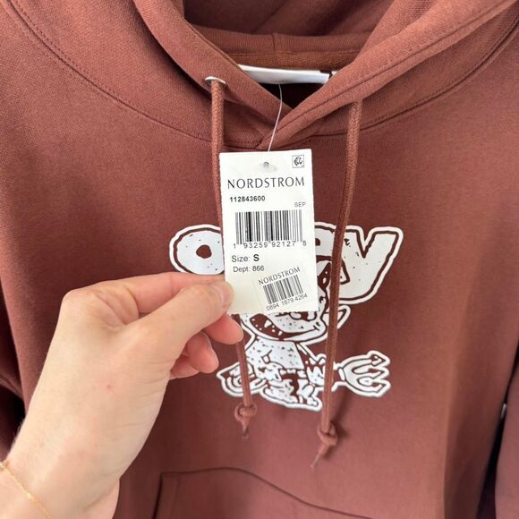 Obey Devil Embroidered Sepia Hoodie Heavyweight - Picture 4 of 6